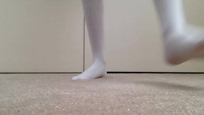Teen girl messing around in knee high socks 2