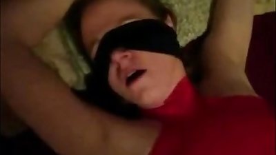 Blindfolded milf getting her pussy licked and fisted
