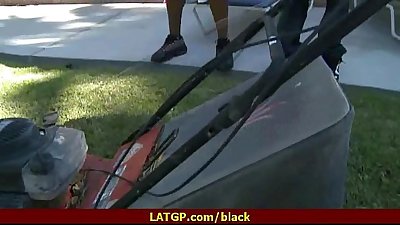 Hot MILF deepthroats gags and gets banged by a black cock 6