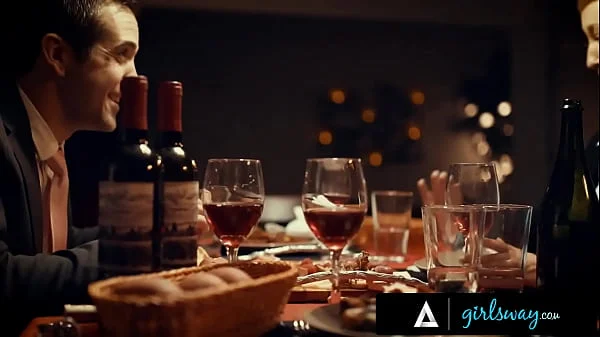 GIRLSWAY - Lonely Woman Cheats On Her Husband With His Boss' Wife Angela White During Couple Dinner