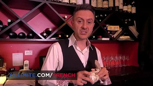 Gorgeous asian Fench brunette anal fucked in the bar's kitchen