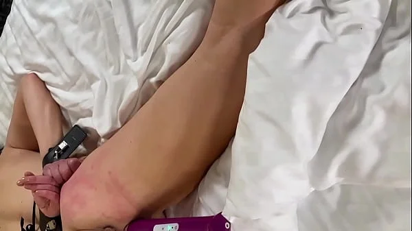 Spanking my Ass when Im Bondages and All Magic Wand inside my Pussy Full in Premium