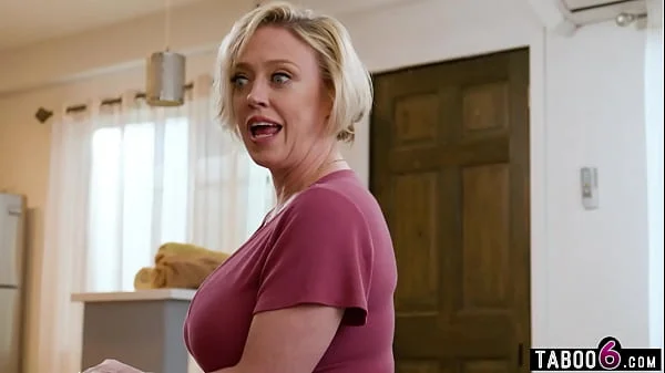 Mature stepmom Dee Williams busted watching anal porn by her stepson