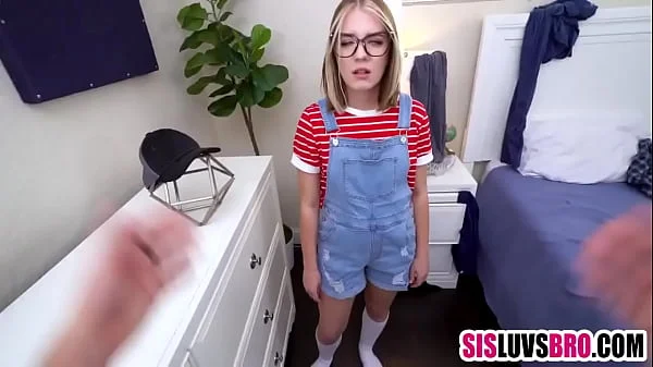 Stepdad peeps on stepdaughter sucking her stepbro