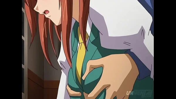 I touch the waitress's ass and she sucks me off behind the bar - Hentai [Subtitled]