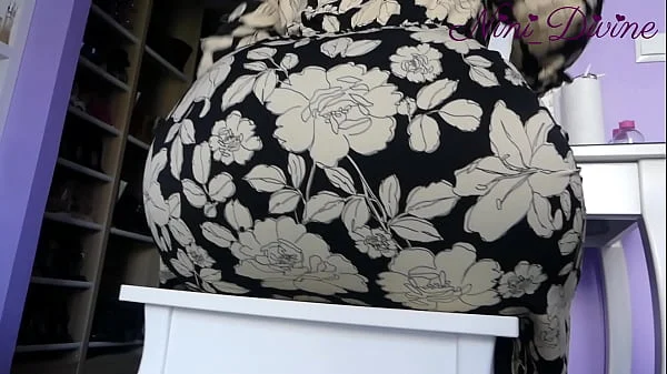 I pull down the tight pantyhose and fuck my stepmom's big ass hard!