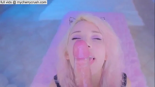 Cherry Crush Blowjob Cumshot Compilation - Cosplay Suck and swallow