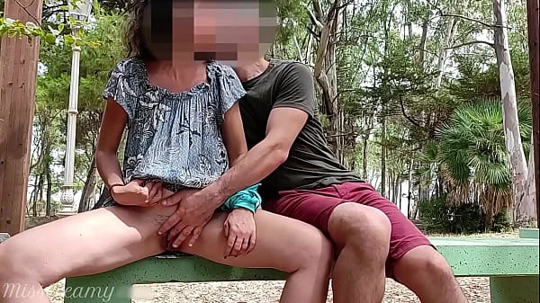 Pussy flash - A stranger caught me masturbating in the park and help me orgasm - MissCreamy