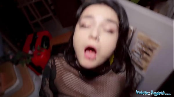 Public Agent French babe Crystal Cherry outdoor blowjob and big dick pov