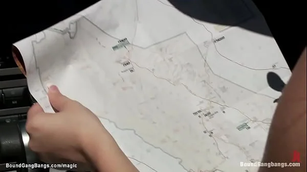 Ginger slut group fucked in bar