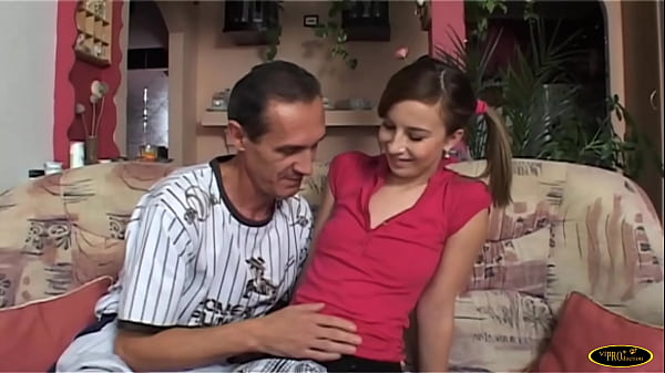 The neighbor is a very sexy girl and the mature man invites her to his house to fuck